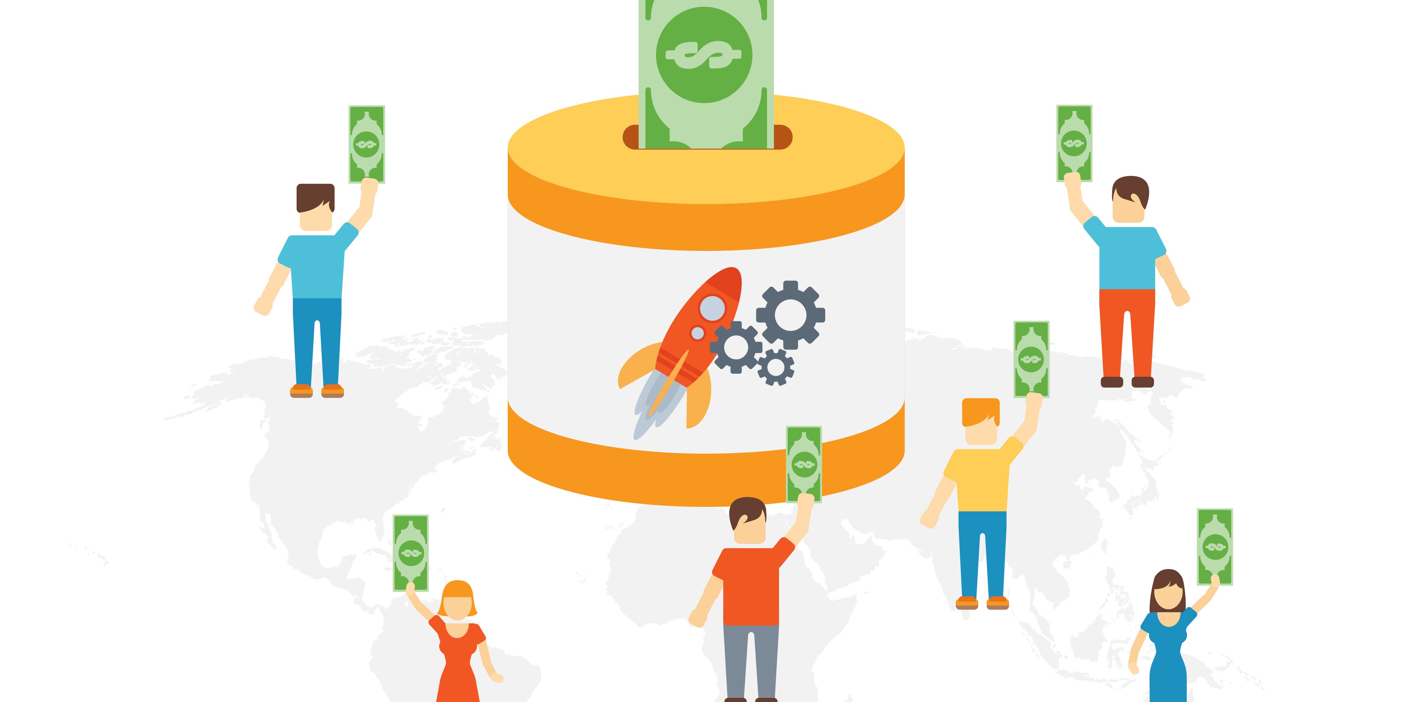 Crowdfunding Business Concept